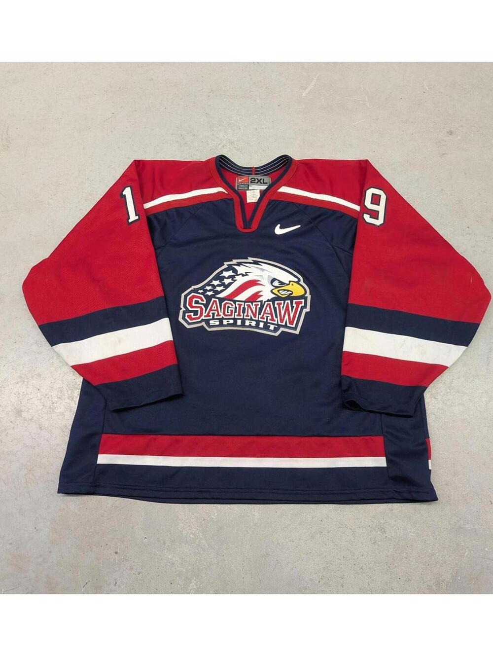 Vintage Nike Michigan Saginaw Spirit OHL Borges 19 Jersey